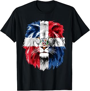 Lion Face Flag of The Dominican T-Shirt