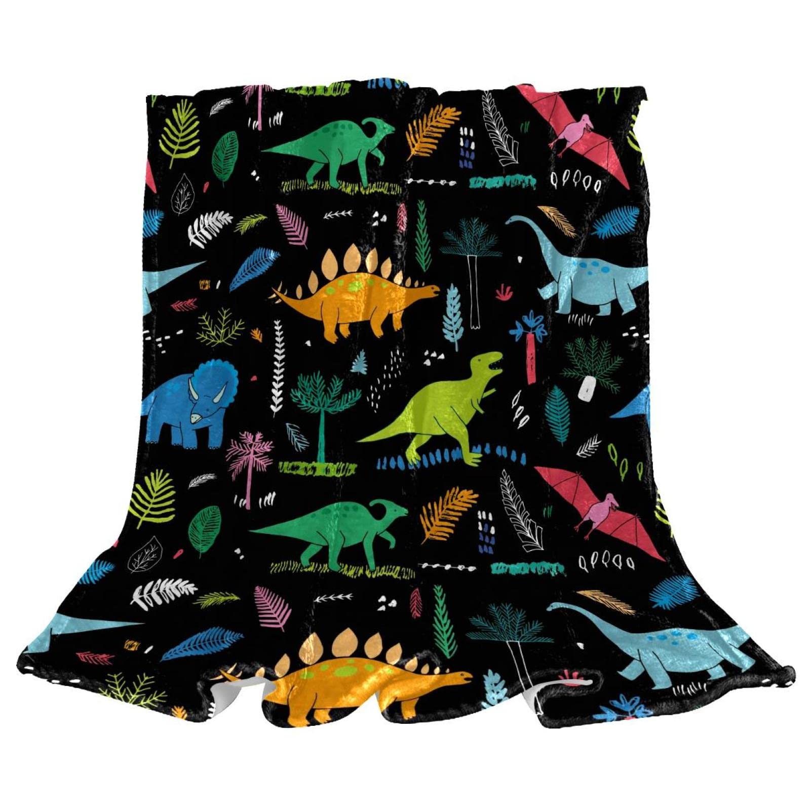 Couverture de lit dinosaure pour une chambre d'enfant tropicale et cocooning