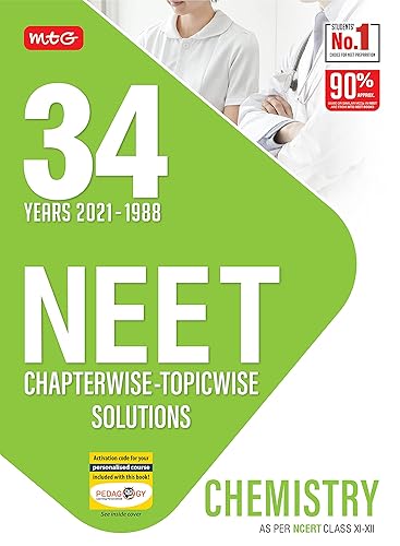 34 Years NEET Previous Year Solved Question Papers with NEET Chapterwise Topicwise Solutions - Chemistry 2022 [Paperback] MTG Editorial Board