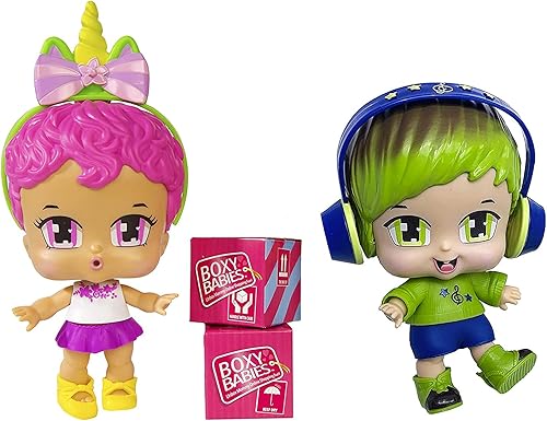 Miniatura 4 de Temporada 1 Juguetes de moda coleccionables – Muñeca Charlie de pelo verde bebé niño con accesorio para auriculares – 2 cajas de desembalaje