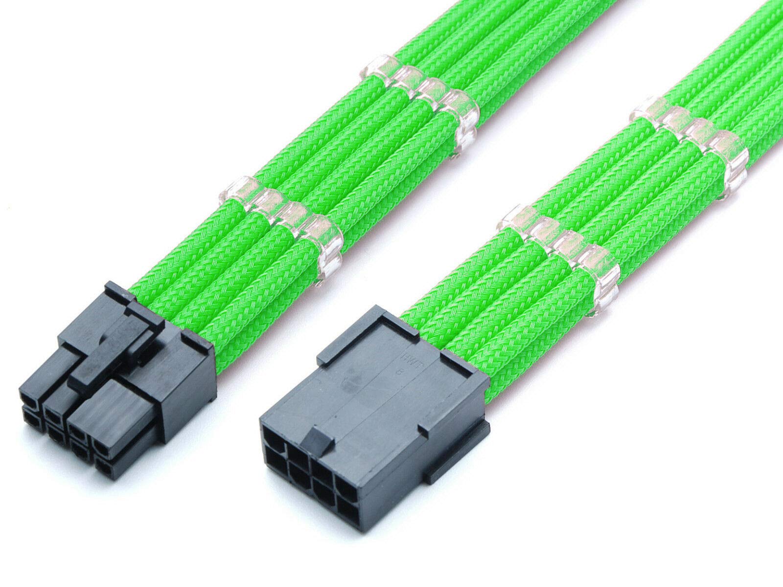 8 Pin PCIE GPU Sleeved Extension Cable 30cm + 2 Cable Combs - Shakmods (Full White) — view 36