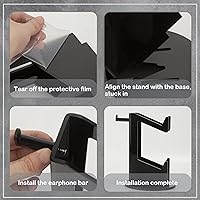 Vista 4 de BATEDI Universal Stand Controller Holder Headset Stand 2 Tier Controller Stand for Xbox ONE PS4 PS5 Xbox Headphone Stand Gamepad Holder for Desk