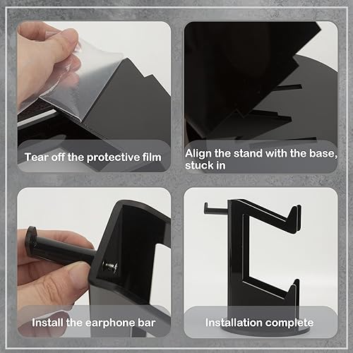 Miniatura 4 de BATEDI Universal Stand Controller Holder Headset Stand 2 Tier Controller Stand for Xbox ONE PS4 PS5 Xbox Headphone Stand Gamepad Holder for Desk