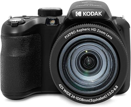 Vista 2 de KODAK PIXPRO AZ425 Astro Zoom - Cámara digital de 20 MP (negro) con tarjeta SD de 32 GB, funda y kit de accesorios, kit de batería y cargador, cable