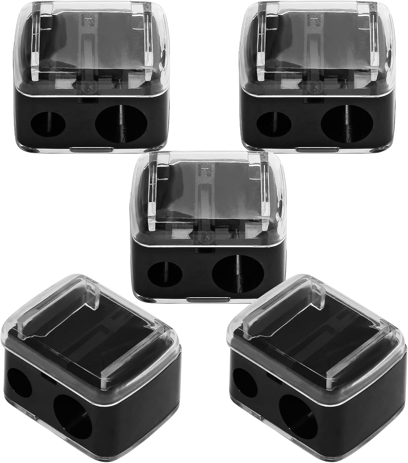 BokWin 5PCS Cosmetic Pencil Sharpener, Makeup Pencil Sharpener, Dual Holes Eyeliner Sharpener for Eyeliner Lipliner Pencils : Beauty & Personal Care