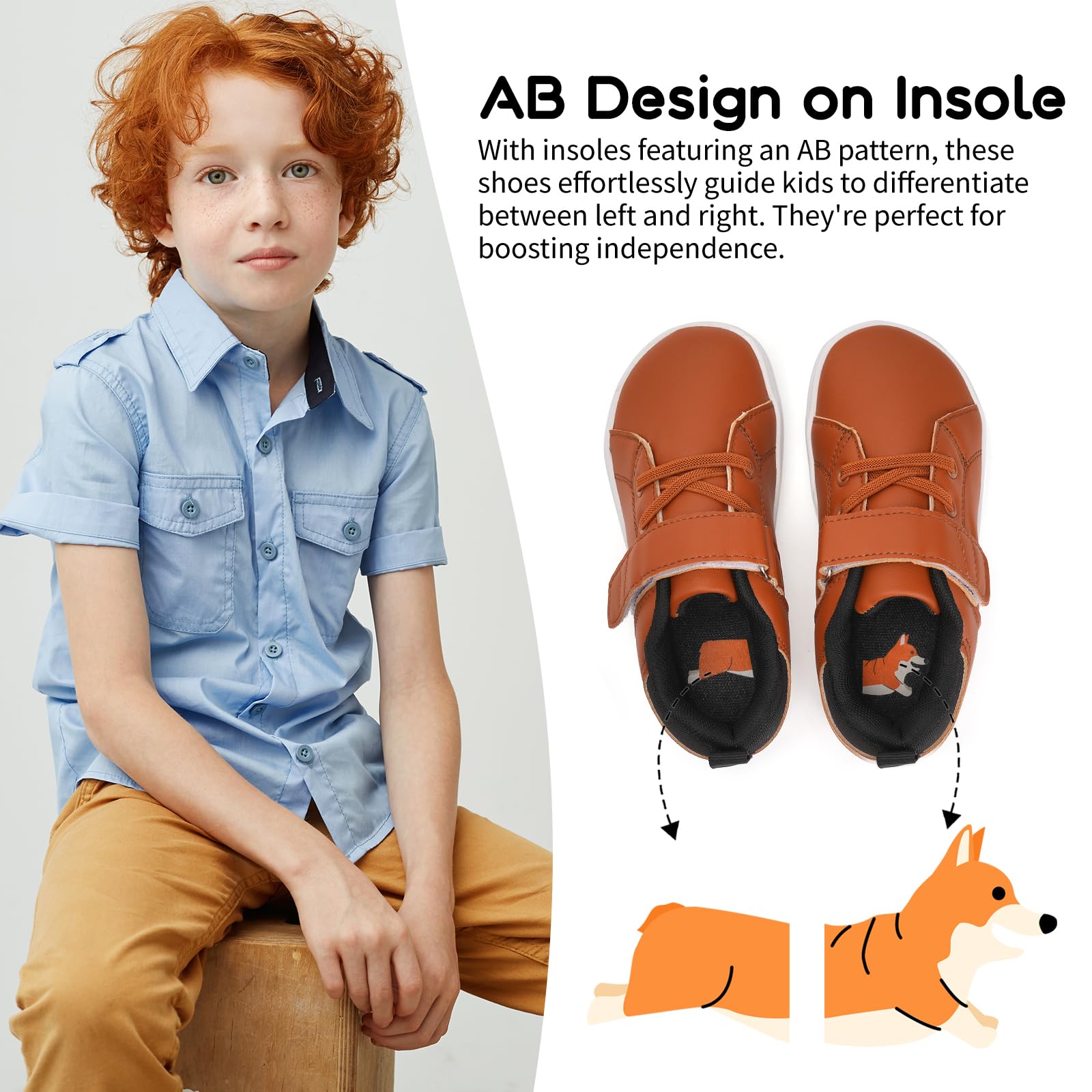Calzado Descalzos Niños Niñas Amplia para Barefoot Exterior Interio Ligeros y Deporte Transpirables Zapatillas de Trail Minimalistas(Marrón, 26EU)