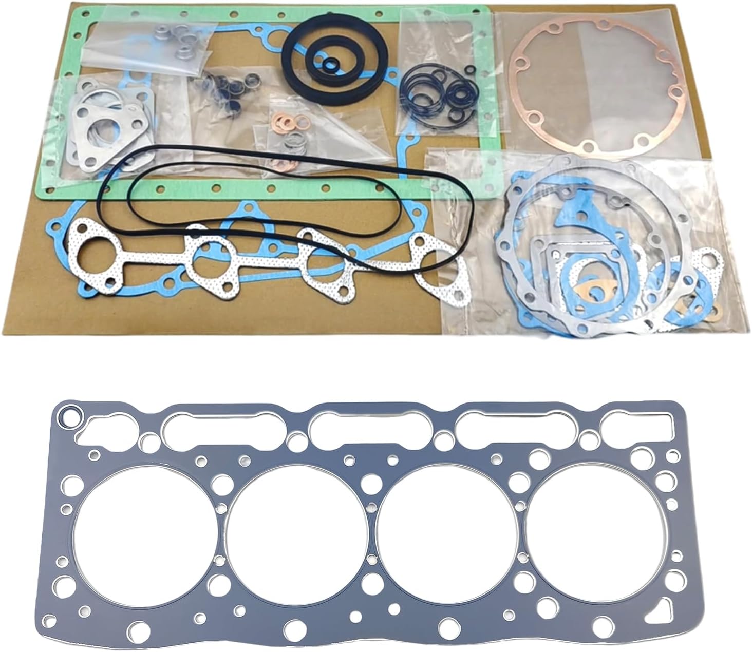 V1505 Engine Overhaul Rebuild Kit (No cylinder liner and valve) Compatible With Kubota V1505 V1505D V1505T Engine B2910 B3000 B3030 B3200 Bobcat Excavator 425 Skid Steer Loader S100