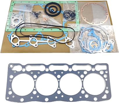 V1505 Full Head Gasket Set Kit 16394-03310 1639403310 Compatible With Kubota V1505 V1505D V1505T Engine B2910 B3000 B3030 B3200 Bobcat Excavator 425 Skid Steer Loader S100