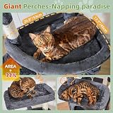Taoqimiao Arbre À Chat 180 cm, Tour XXL Adapté Aux Grands Chats Jusqu’à 9Kg - 3