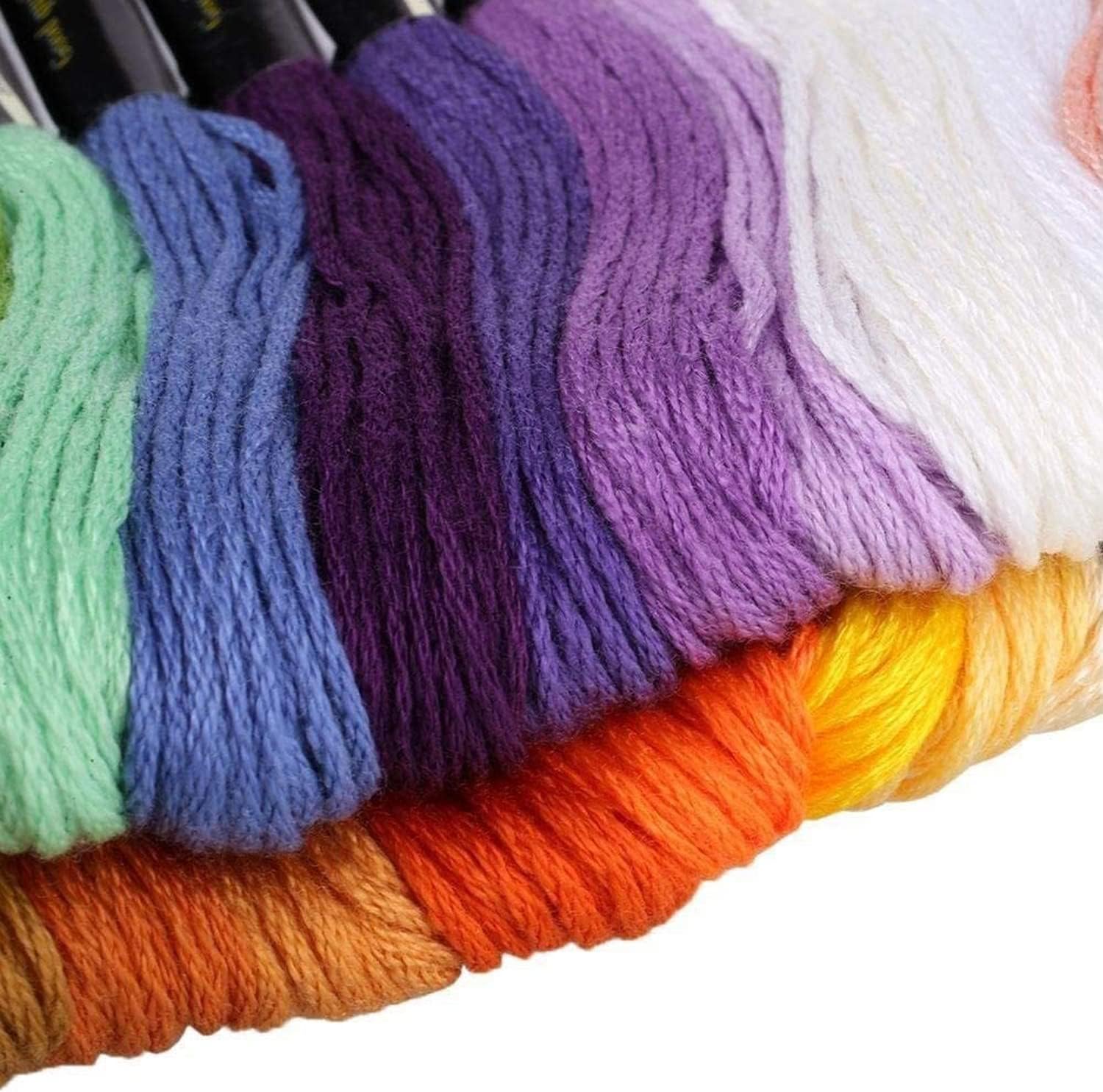 50X Multicolor Egyptian Cross Stitch Cotton Sewing Embroidery Thread Floss Rainbow Color