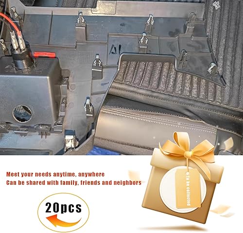 Miniatura 9 de Augeny 30 clips de ajuste para salpicadero, retenedor de metal para consola delantera de automóvil, clip universal para tablero de instrumentos