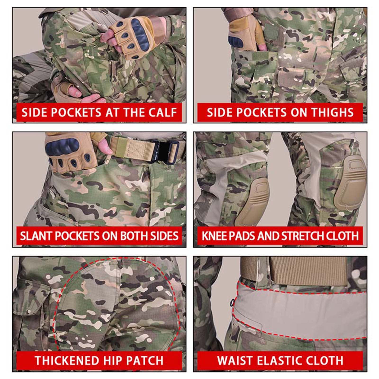 Chaqueta táctica uniforme militar ropa de caza paintball traje de combate hombre camisa pantalones almohadilla Acu Airsoft