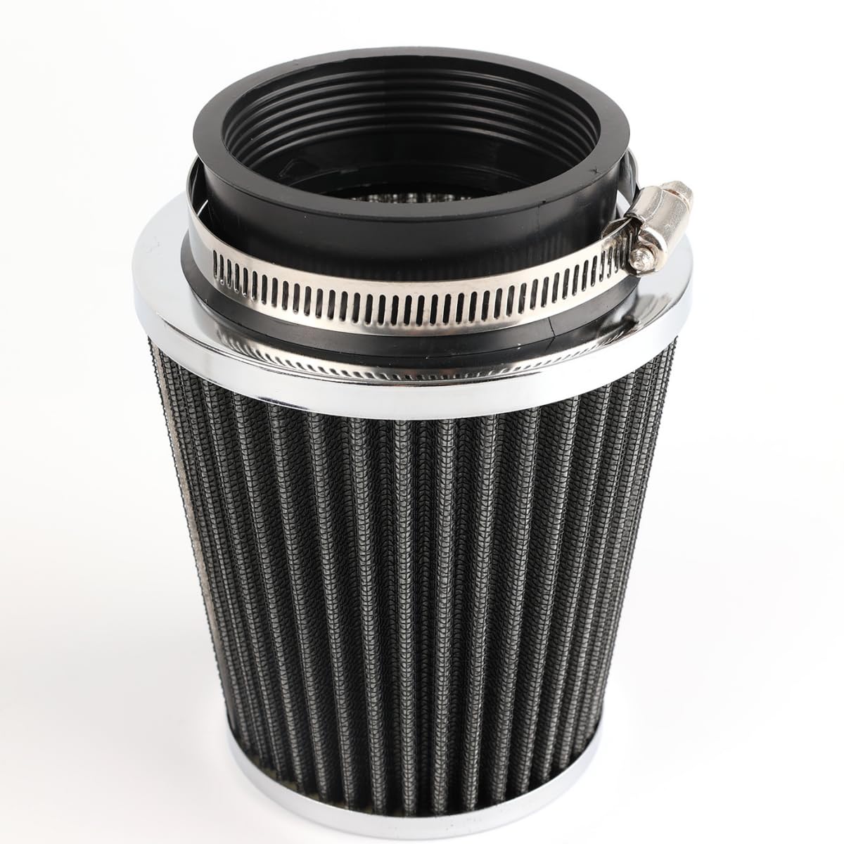 Universal 3inches Silver High Flow Cold Air Intake Cone Replacement Dry Filter Silver Performance Racing High Power Sports Mesh Inlet Cone Replacement Car Accessories(Single,3inches)