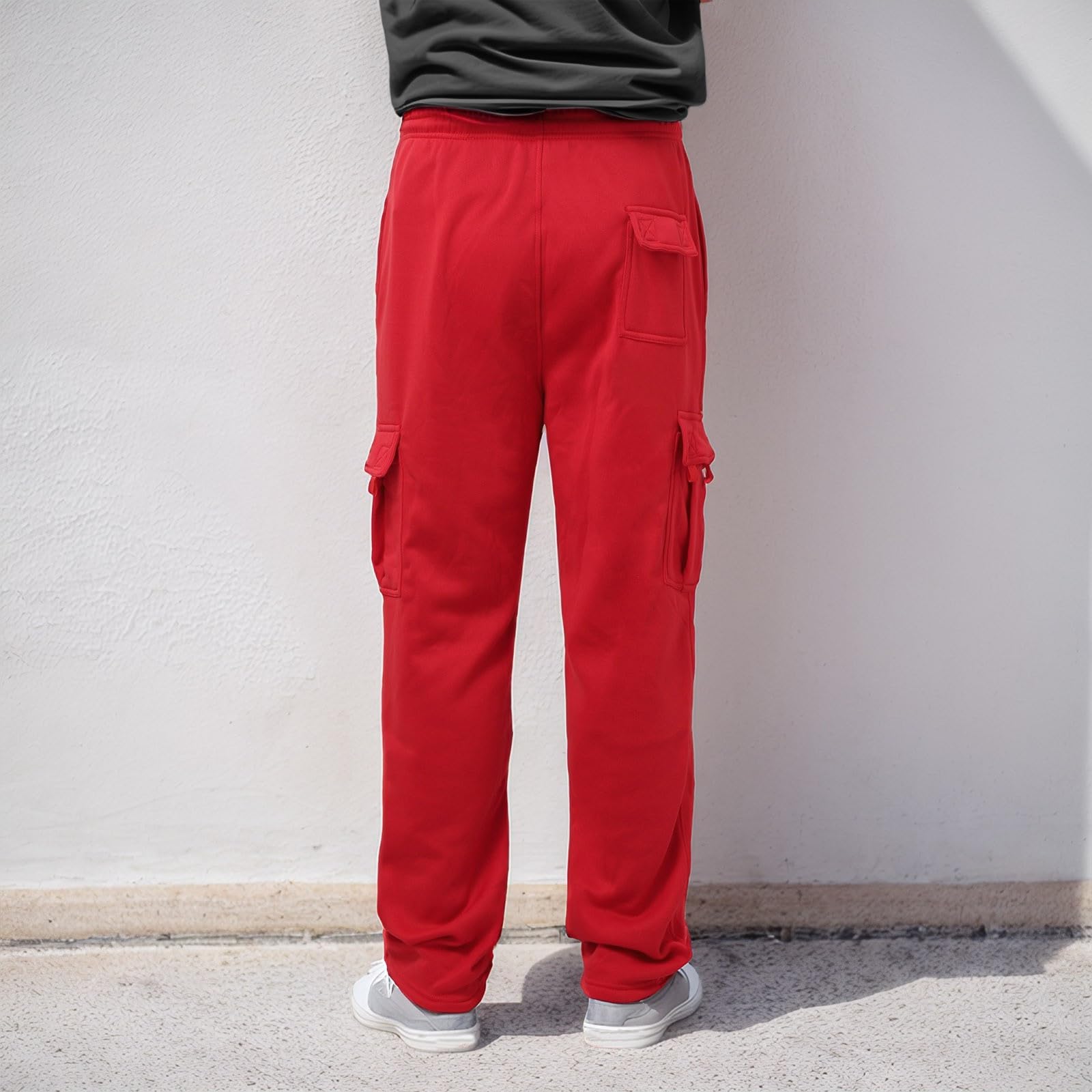 Generisch Pantalones cargo para hombre Slim Fit: pantalones de trabajo con muchos bolsillos pantalones de exterior de tallas grandes pantalones de senderismo forrados de forro polar pantalones