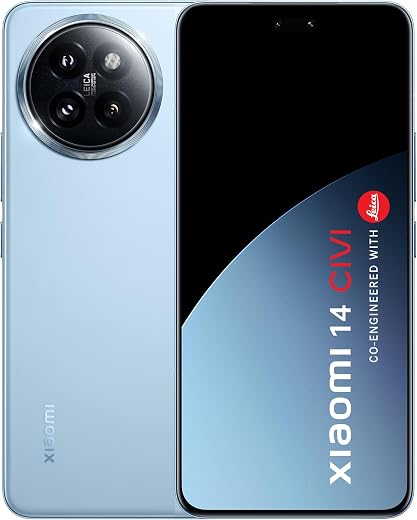 XIAOMI 14 Civi Cruise Blue (8GB RAM 256GB Storage) | 50 MP Leica Triple Camera| SD 8s Gen 3 | 1.5K Quad Curved AMOLED HyperOS