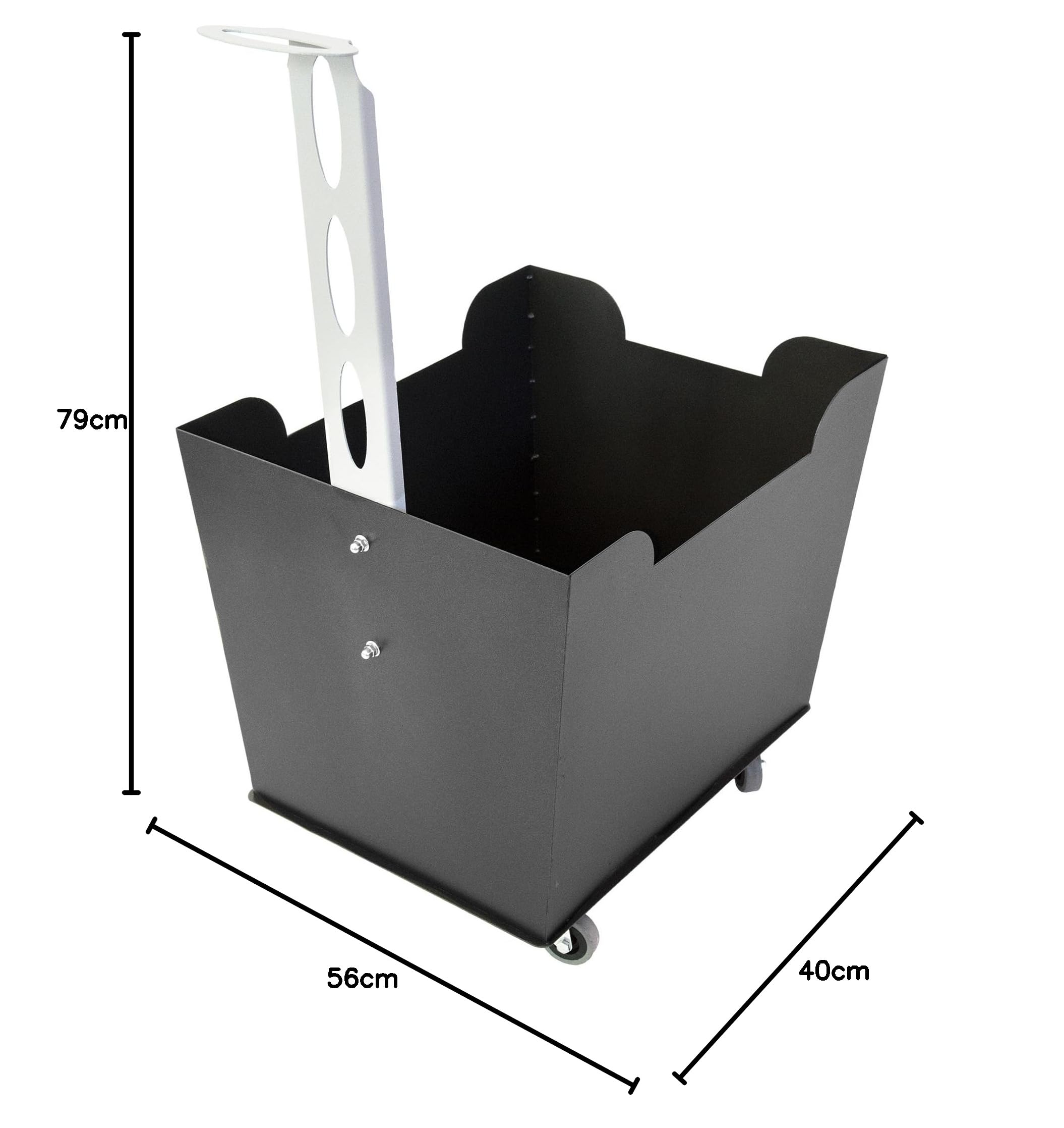 TROLLEY - CARRELLO PORTA LEGNA IN FERRO CON RUOTE PORTATA 200 KG