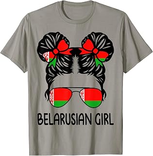 Belarusian Girl Messy Hair Belarus Pride Womens Kids T-Shirt