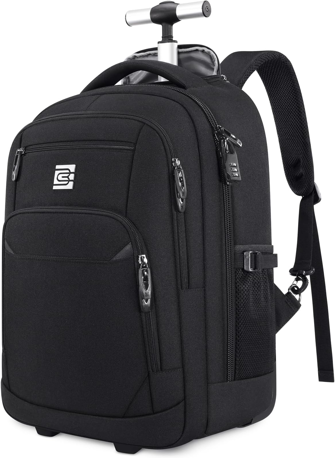 UKEIN Rolling Backpack,16inch Wheeled Laptop Backpack, Carry on Underseat Bag with Wheels, Overnight Weekender Small Travel Suitcase for Men Women