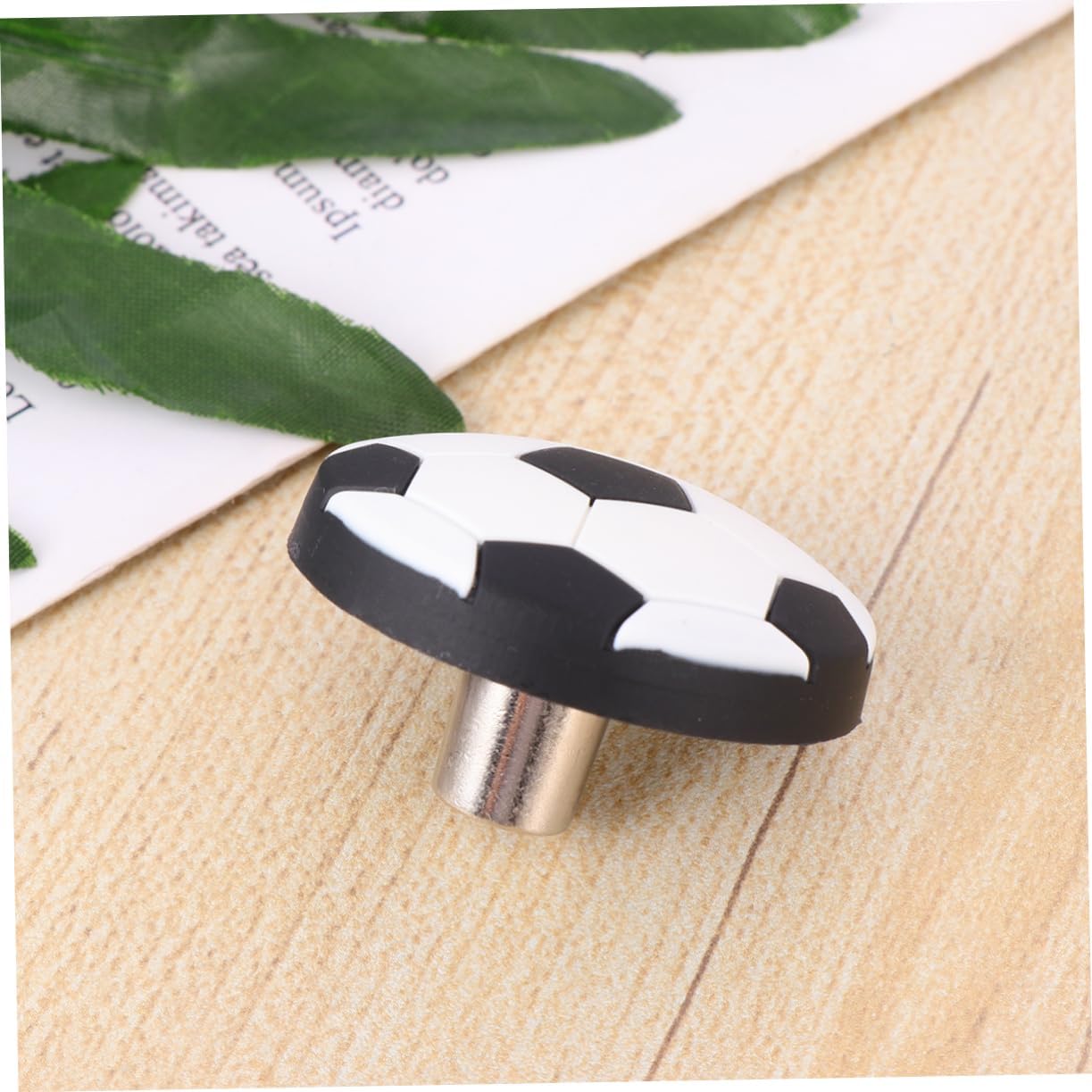 DOITOOL 4pcs Football Shaped Drawer Pull Handles Adorable Rubber Knobs for Boys and Girls Room Cabinet Door Knobs Easy to Install Soccer Design for Wardrobe Bathroom