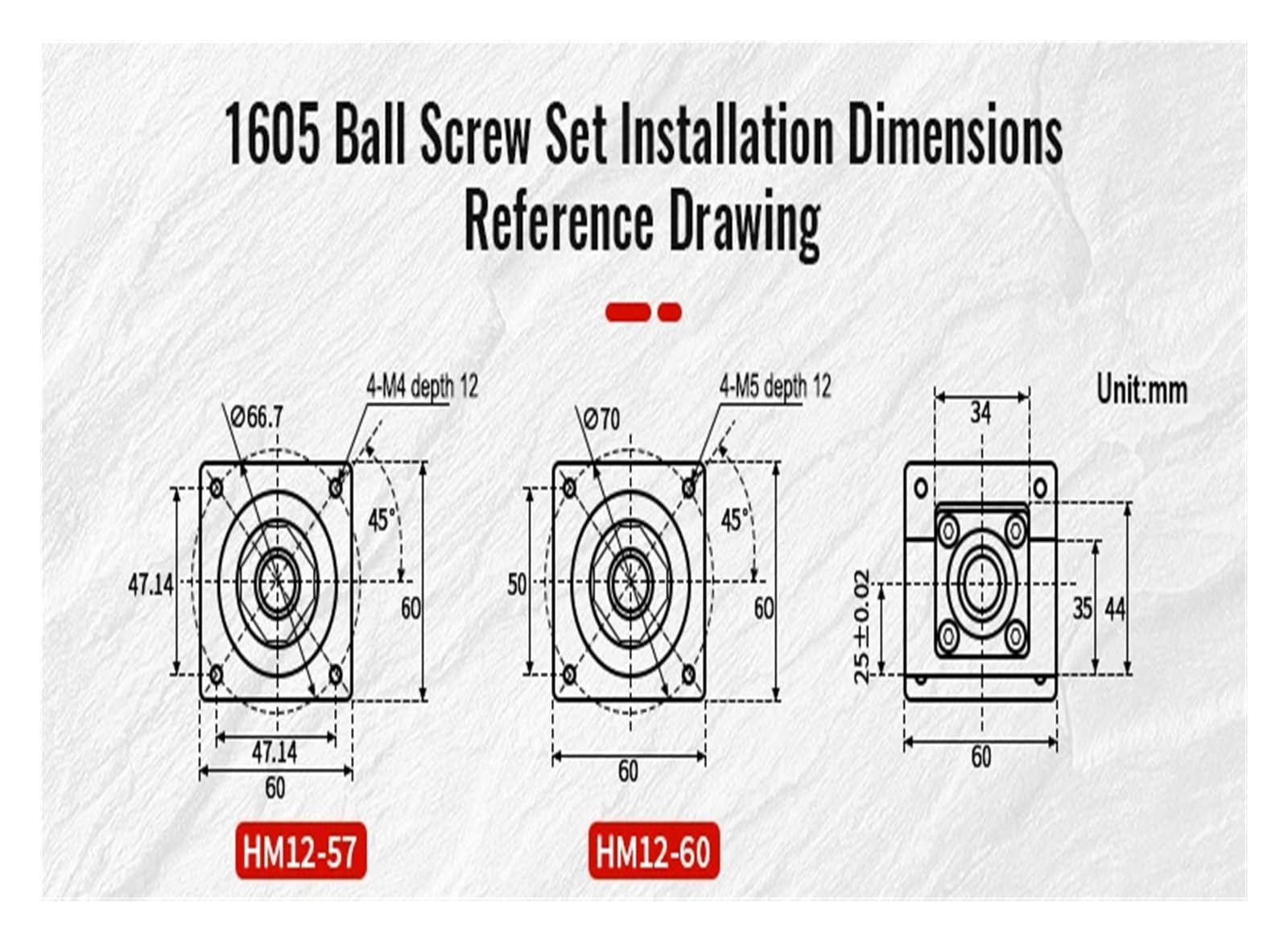 Guide linéaire + vis à Billes 16 mm SFU1605 (200 mm à 1 150 mm) + Rail linéaire HGR20 + HGH20CA/HGW20CC + BF12 + HM12-57 + DSG16H + coupleur (HGW20CC SFU1605, 650 mm)