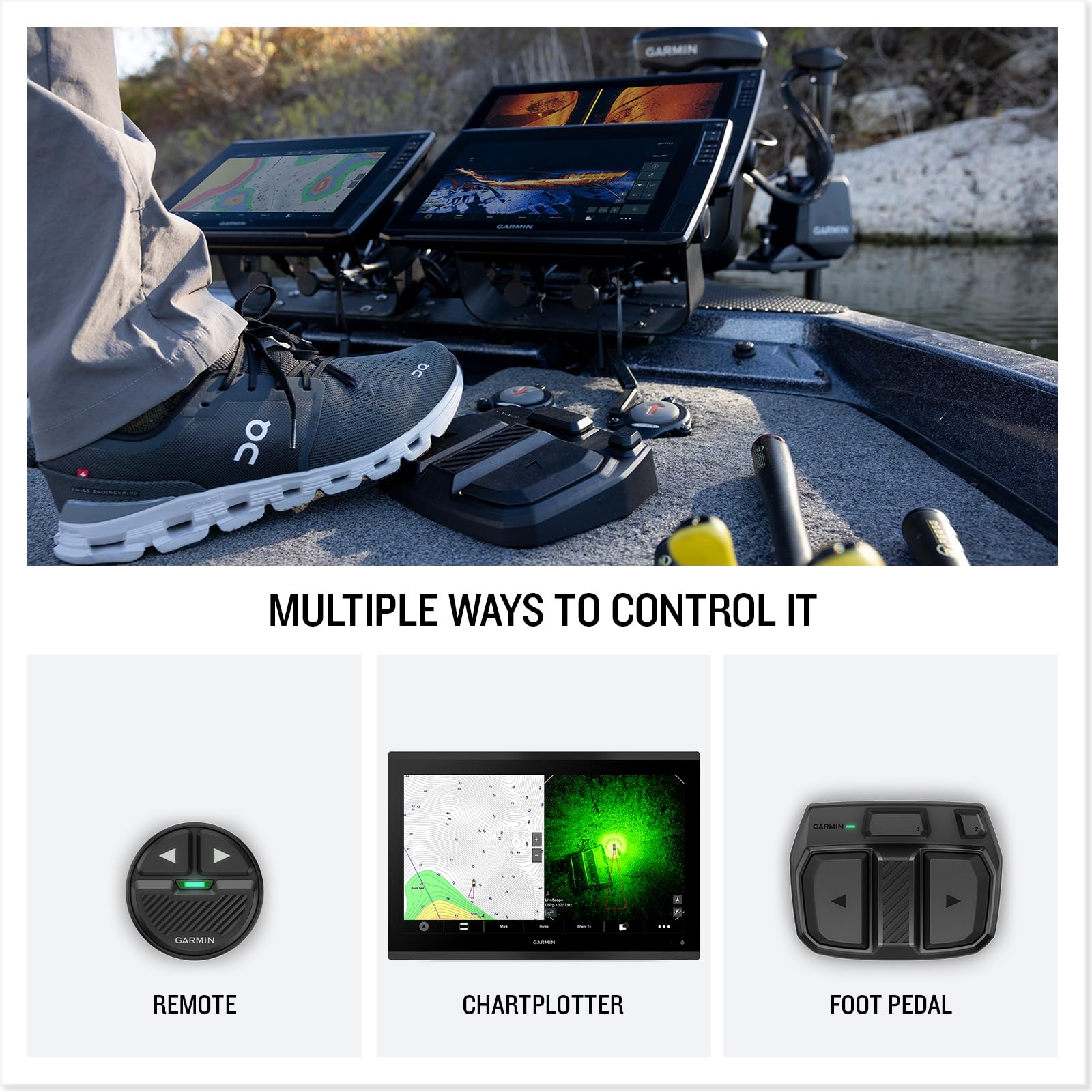 Garmin Transducteur GT360UHD pour mât espion, capture des images à 360 degrés de la zone autour de votre bateau lorsqu'il est monté sur votre mât espion