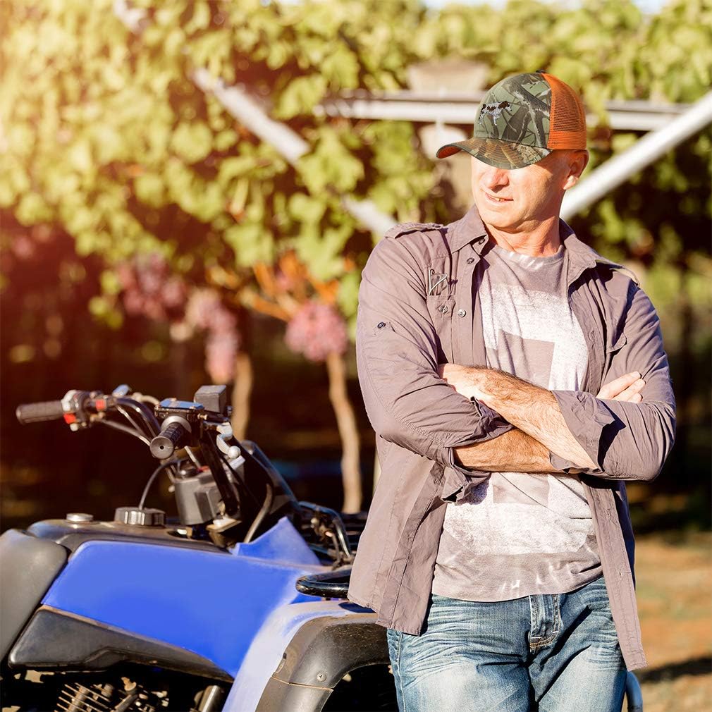 Custom Camo Mesh Trucker Hat Brittany Spaniel Dog Breed Embroidery Cotton - Image 5