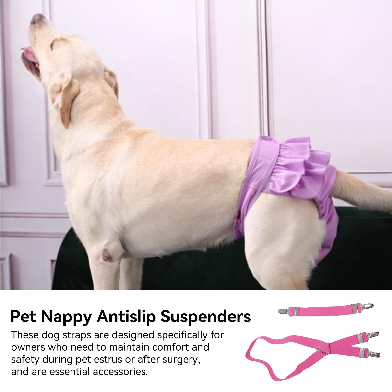 Tirantes para pañales para perros para hombres, tirantes para perros, cinturón ajustable para pañales, 2 unidades, cinta para pañales, soporte para pañales, herramienta de fijación para gatos, perros