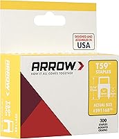 Vista 6 de Arrow T59 Tacker y Arrow 591168 - Grapas aisladas de acero T59 genuino de 1/4 pulgadas por 5/16 pulgadas para cable y cableado, transparente, 300