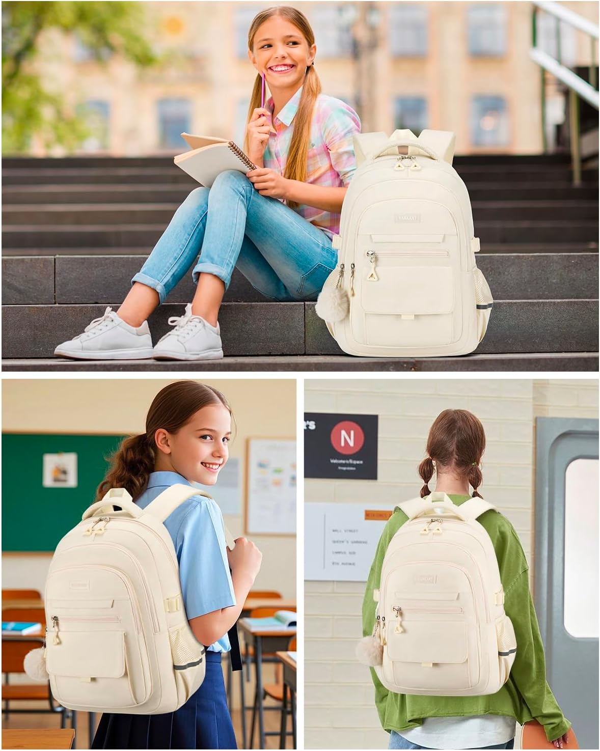 Cute Teen Girls Backpack, Big Student School Jamaica Ubuy