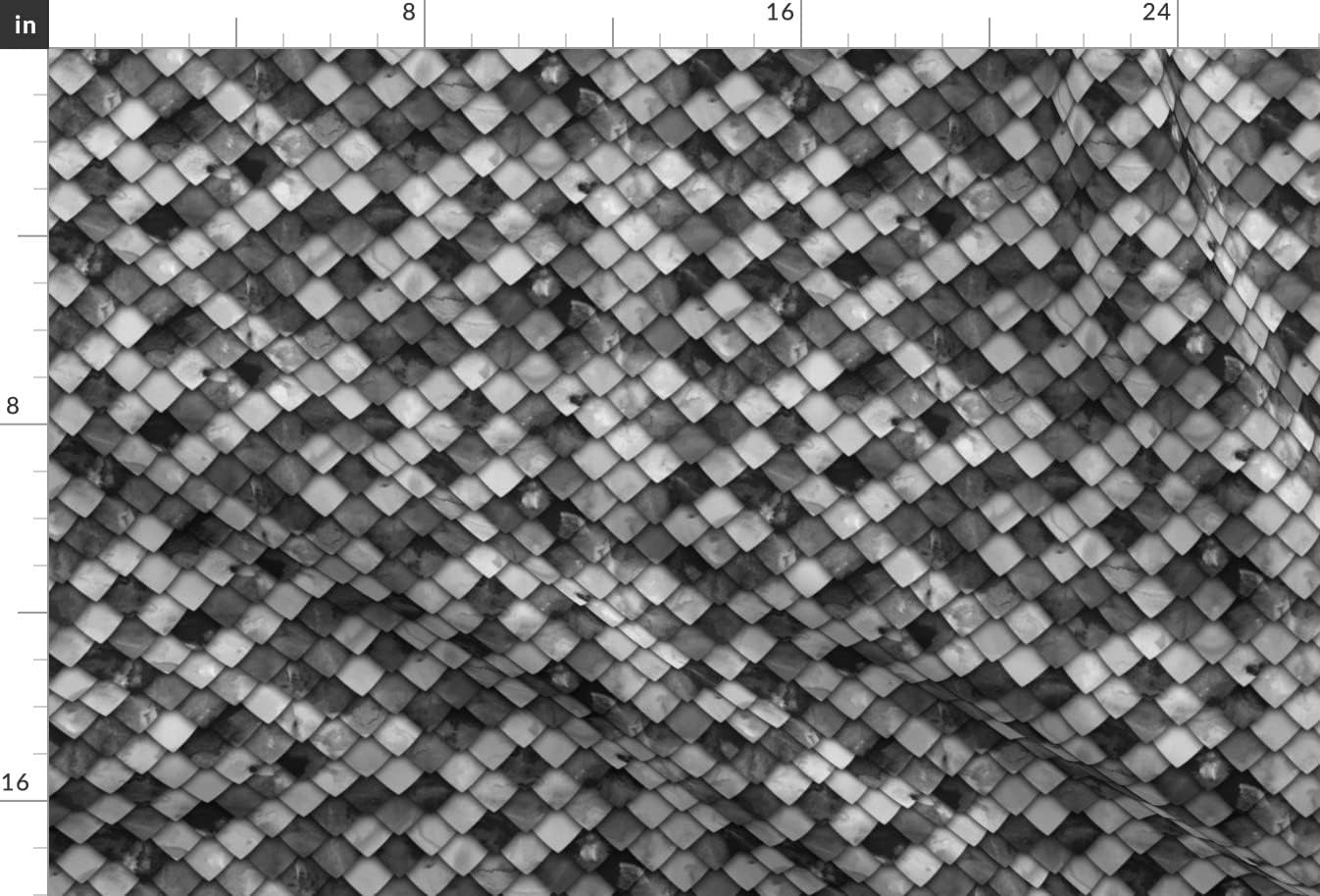 Spoonflower Fabric - Dragon Scales Monochrome Scale Trendy Costume Printed on Minky Fabric by The Yard - Sewing Baby Blankets Quilt Backing Plush