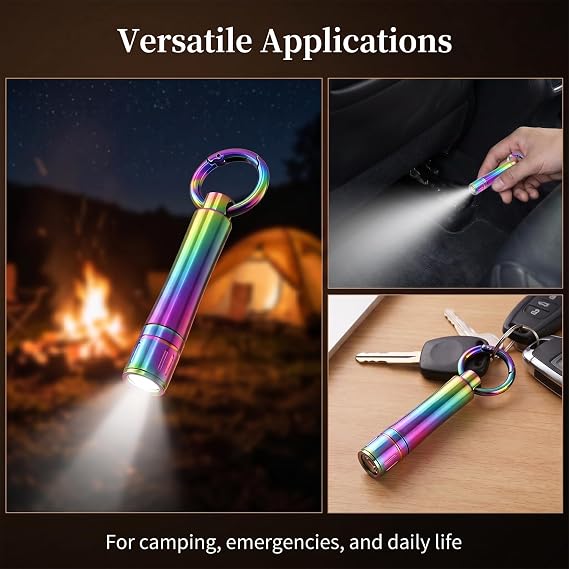 K1 Bright Keychain Flashlight high Bright 150 lumens Small Flashlight Lantern Camp lamp Light Waterproof Torch for EDC,Reading,Sleep,Dog Walking,Camping,Hiking (K1-Pro)