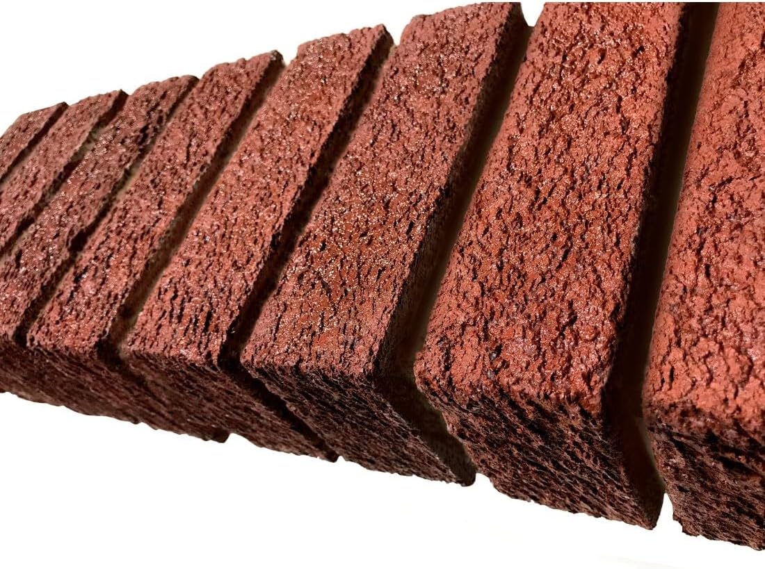 Brick Stone Veneer Molds BS 713/4 – Professional Reusable Concrete Corner Molds for DIY Wall Cladding, Bricks, and Pavers – Large 1.93 Sq. Ft. Coverage with 8 Unique Stone Sections