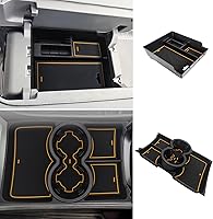 Vista 14 de BestEvMod para Rivian R1T y Rivian R1S Accesorios Bandeja Organizadora de Consola Central, Reposabrazos Caja de Almacenamiento Material ABS