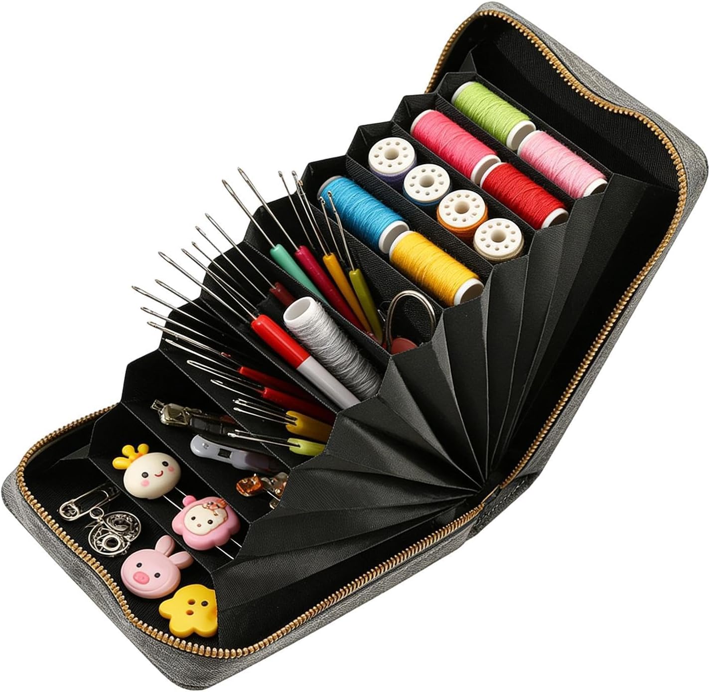 Knitting Needle Holder, Multi Layer Zipper Pouch, Portable Empty Organizer