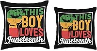 Vista 3 de Freedom Juneteenth Celebrate Pride African America This Boy Loves Juneteenth American Africa Black 1865 Us USA - Almohada de 18 x 18 pulgadas