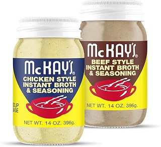 Mc Kay's Chicken and Beef Flavored Powdered Soup Seasoning, Gluten Free Instant Broth, Bullion Cubes Substitute, Est. 1945 (Original Variety, 2 Pack)