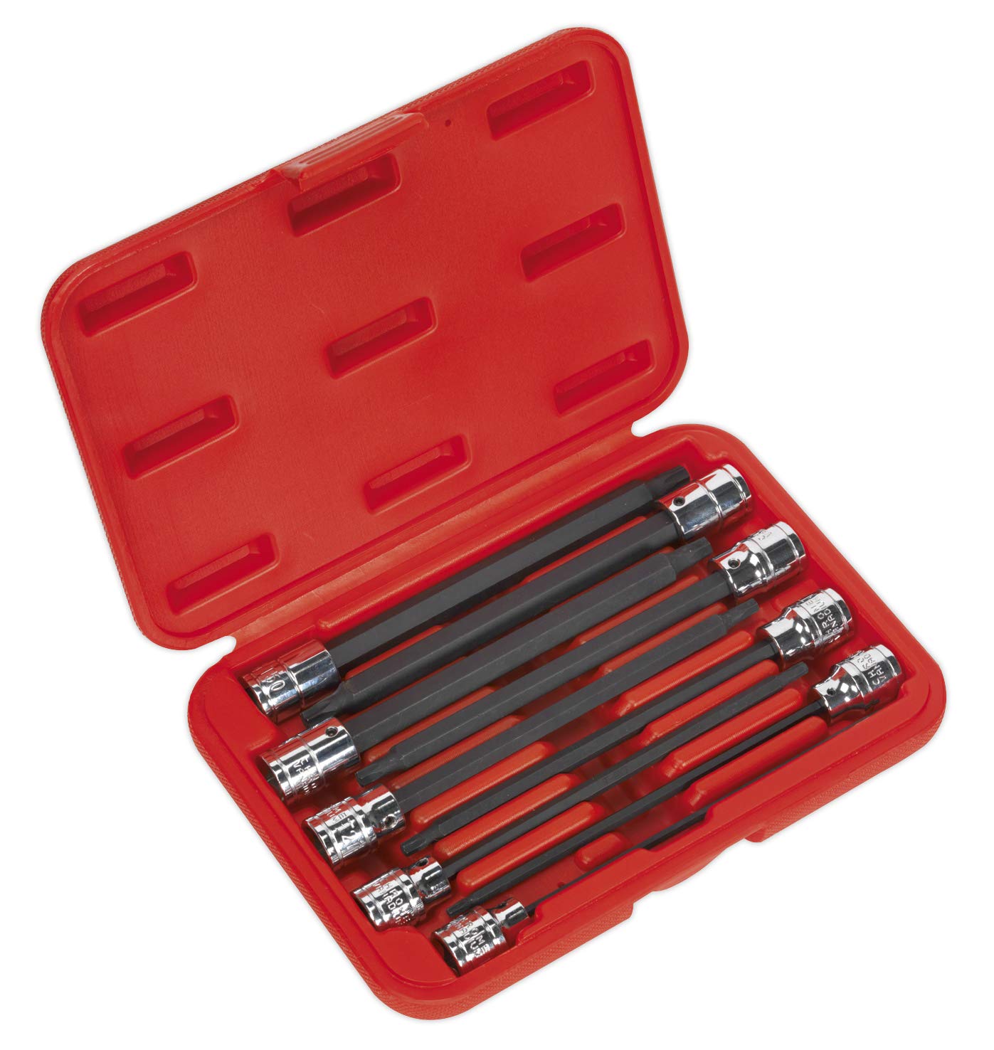 Sealey Silver Ak62261 Trx-Star Socket Bit Set 9Pc 3/8Sq Drive 150Mm