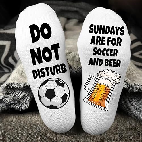 Miniatura 5 de Sundays Are for Soccer and Beer Socks – Funny Gift for Men and Women – Soccer Fans – Game Day Beer Drink