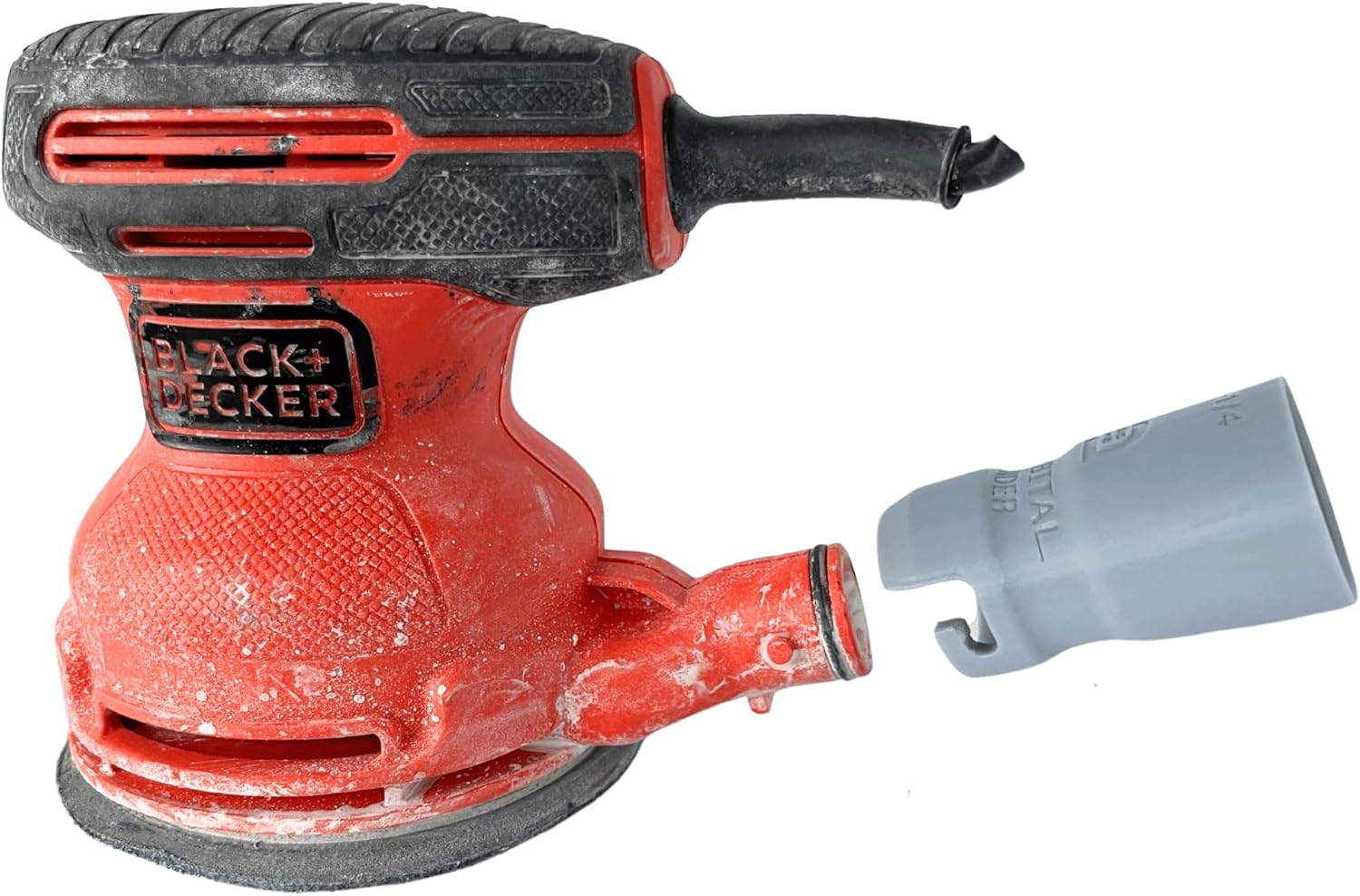 Vacuum Hose Adapter compatible with BLACK+DECKER Random Orbit Sander BDERO100 BDERO600 BDERO200AEV BDEQS300 | Reducer Fitting Connects Sander to Shop Vac Hose for Dust Collection (Fits 1-7/8” Hose)