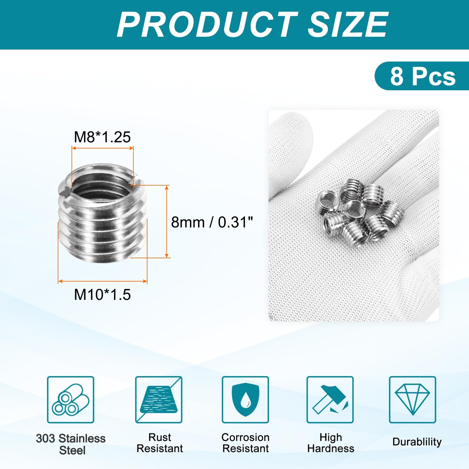 PATIKIL Thread Adapters Sleeve Reducing Nut - Image 2