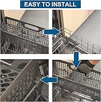 Vista 6 de AMI PARTS 8531233 WP8562043 Cesta universal de repuesto para cubiertos de lavavajillas Compatible con Whirlpool Kitchenaid, reemplaza 8531233