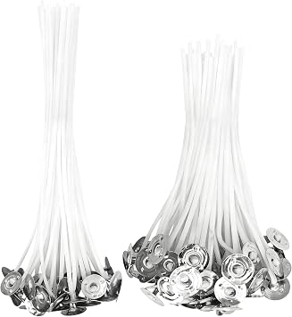 Candle Wicks Set, 50 Pieces of Natural Candle Wicks for Candles, Natural Cotton Wicks for DIY Candle Making, Ideal for DIY Candle Making and Candlesticks 10/15 cm