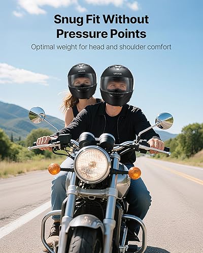 Miniatura 7 de VEVOR Casco de motocicleta de cara completa aprobado por DOT, doble visera y lente intercambiable, casco Smart Street ABS cómodo casco de motocross,