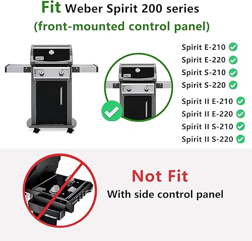 Miniatura 3 de Hongso 69785 Kit de tubos de quemador, barras aromatizantes de 15.3 pulgadas 7635, piezas de repuesto para parrillas de gas Weber Spirit 2 Burner