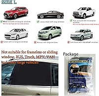 Vista 8 de Parasol para ventana de automóvil para bebé, paquete de 2 protectores de sol, malla transpirable para ventana lateral trasera para SUV, protección