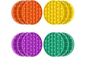 Stress Relief Pack of 12 Circle Pop It Fidget Sensory Toys