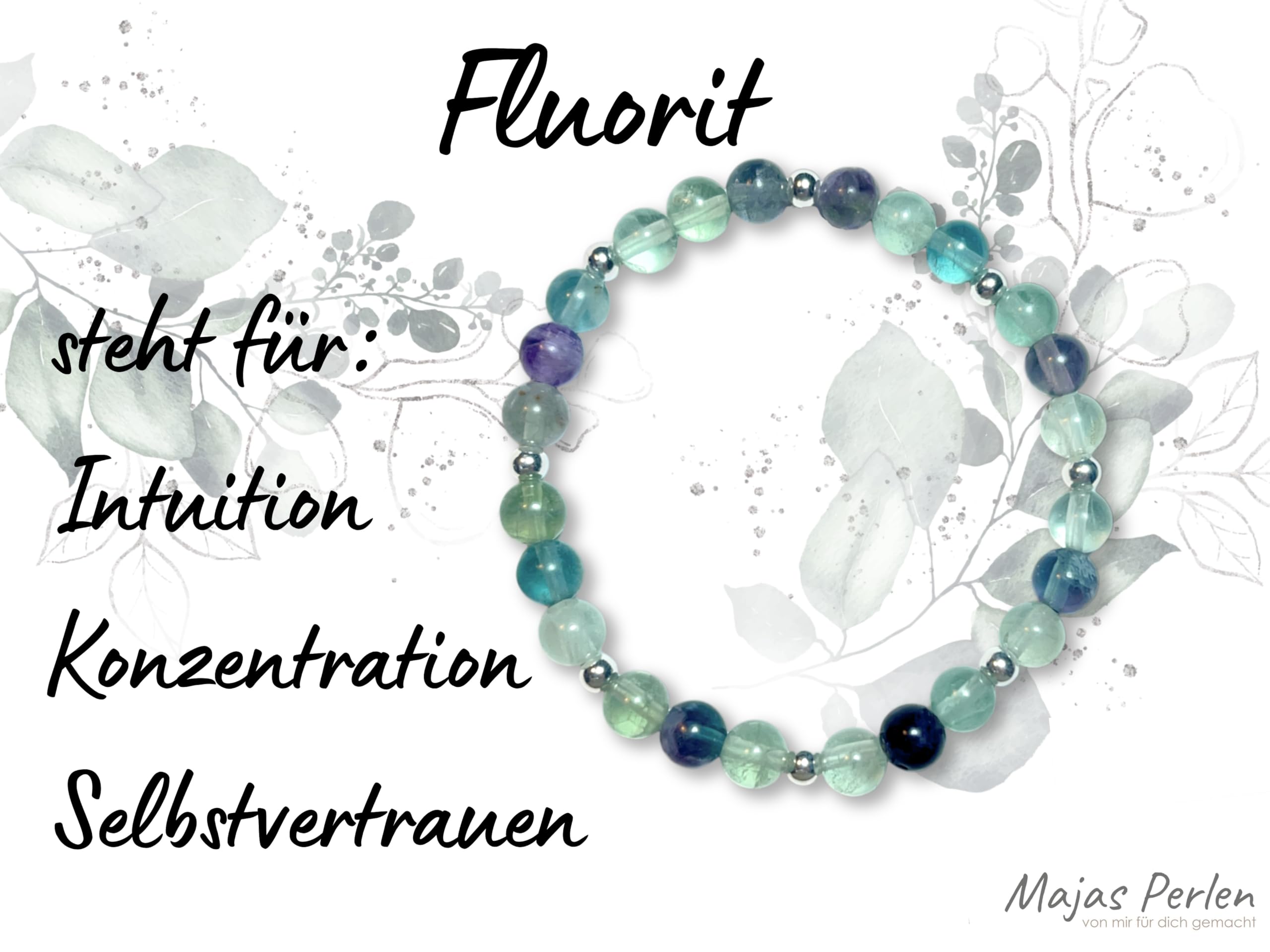 Edelsteinarmband aus Natursteinen & Edelstahlperlen 4 mm – Spirituelle Kraftsteine – Handgemachtes Geschenk für Freundin, Mama & Lieblingsmensch
