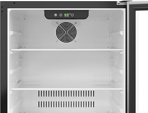 Miniatura 3 de KoolMore Mini refrigerador integrado de 234 pulgadas para alimentos y bebidas con estantes de cristal puerta de acero inoxidable temperatura