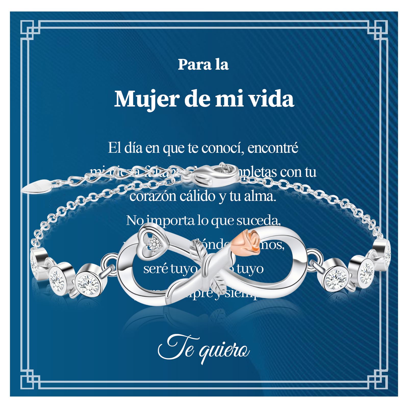 BOCHOI Regalos Originales para Mujer,Regalo Cumpleaños Mujer,Regalos para Madres Mamá,Pulsera Mamá Novia Esposa,Regalo dia de la Madre Día de San Valentín,Regalos Navidad Mujer Mamá