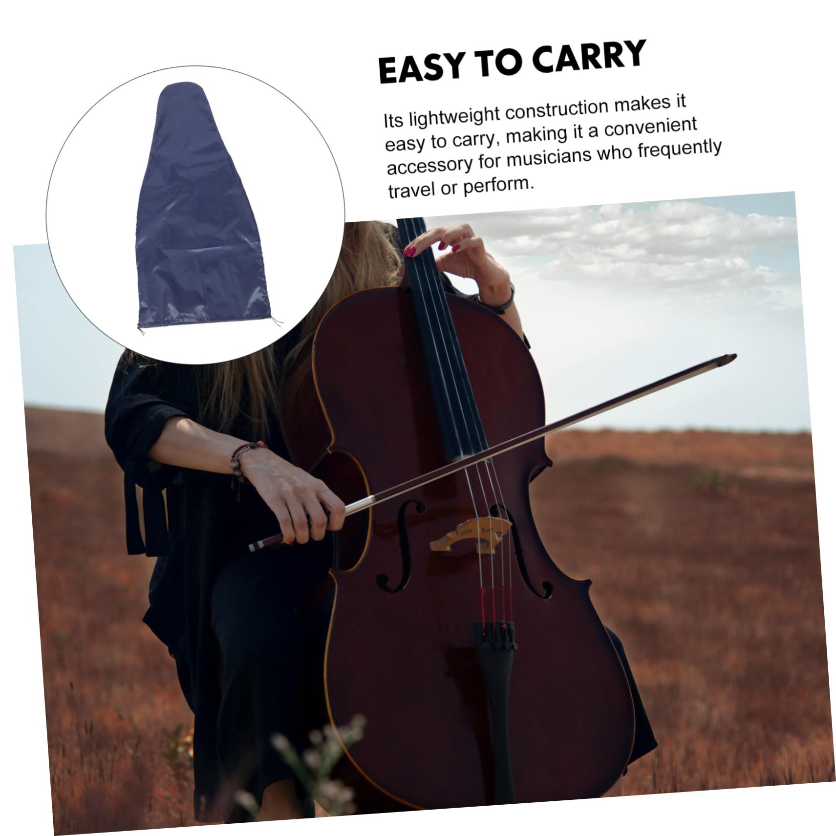 OFFSCH Luxury Cello Jacket Protective Cover Box for Cello Fan Cover Dustproof Clean